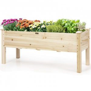 Raised Garden Bed On Legs Front Yard Planter Box 47.5" x 17" x 20" With Drain Holes