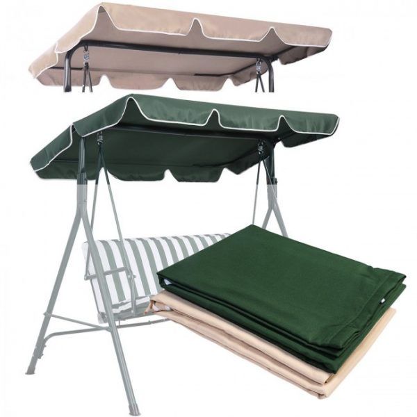 Outdoor Swing Chair Canopy Replacement Top Cover 77" x 43" Polyester