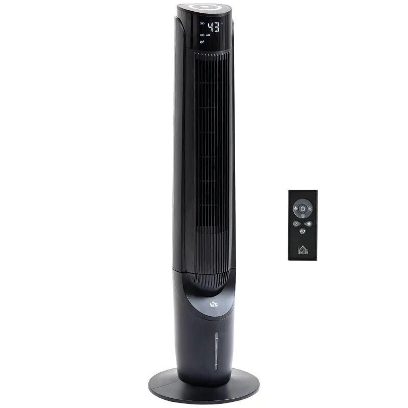Mobile Air Cooler Tower Fan Low Noise With Remote Control LED Screen Timer Ice Box