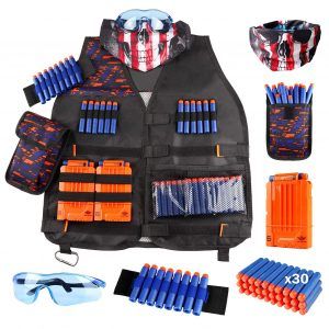Kids Tactical Vest Suit Kit Set Outdoor Game For Nerf NStrike Elite Series
