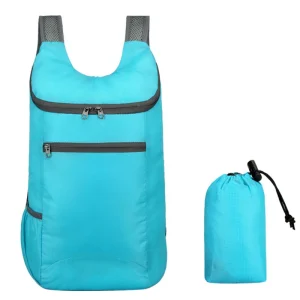 Waterproof Backpack Lightweight Outdoor Sky Travel Bag Foldable Polyester 20L Blue