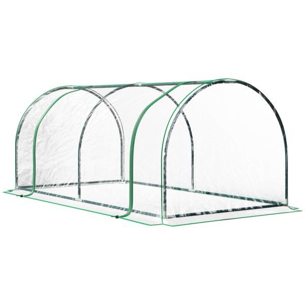 Mini Garden Greenhouse Portable Outdoor Green House With 4 Zippered Doors