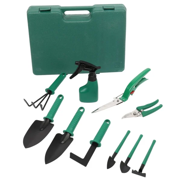 Gardening Tool Set For Men 10 Piece Iron With Storage Box