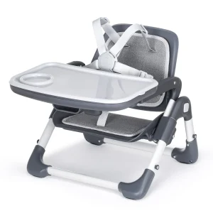 Booster Chair Seat With Back Portable Height Adjustable Foldable