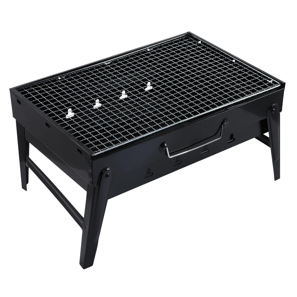 Picnic Grill Portable Outdoor Stainless Steel Black