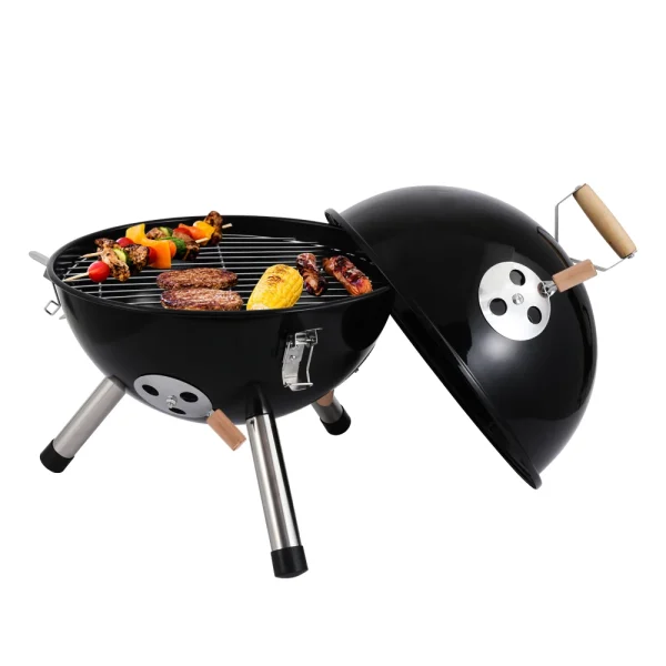 Barbeque Grill For Home Portable Charcoal BBQ Spherical Stainless Steel
